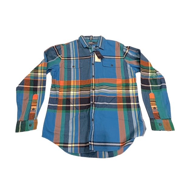 Polo Ralph Lauren Men's Classic-Fit Plaid Work shirt NWT Size Medium - Picture 9 of 11